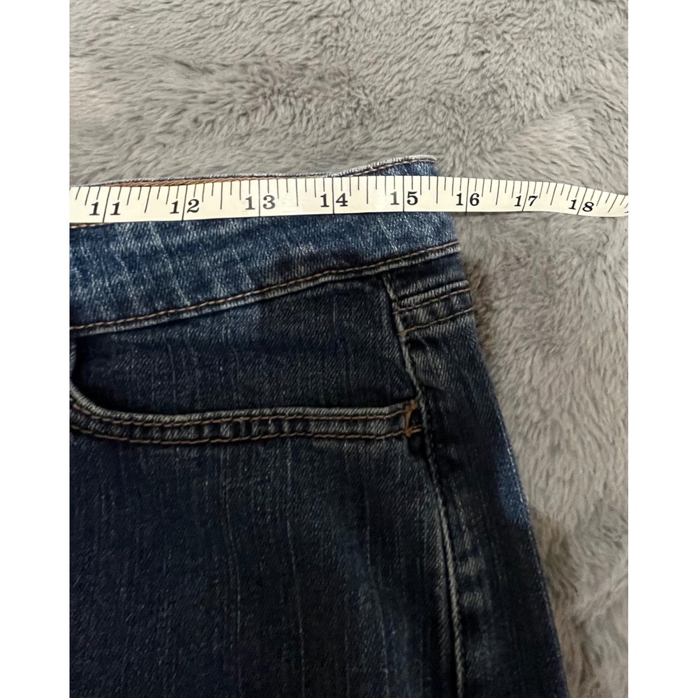 Levis Nouveau Jeans Stretch Denim Mini Skirt Medium Wash Blue Size 8 MIS Slits - Picture 5 of 7